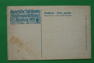 AK Nürnberg / 1906 / Germanisches Museum / Künstler Karte Kley / Bayerische Jubiläums Landesausstellung / Stadtmauer